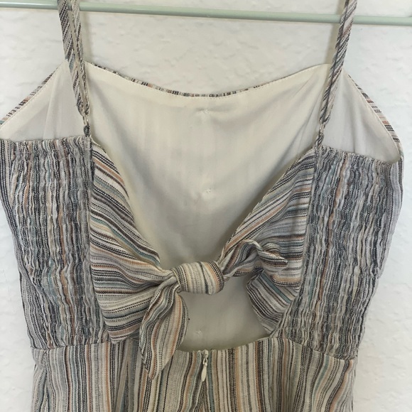 Lulus Essential Essence Blue Multi Striped Tie-Back Romper - XS - Picture 13 of 15